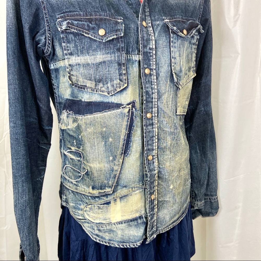 Prps Distressed Denim Jacket Small - image 4